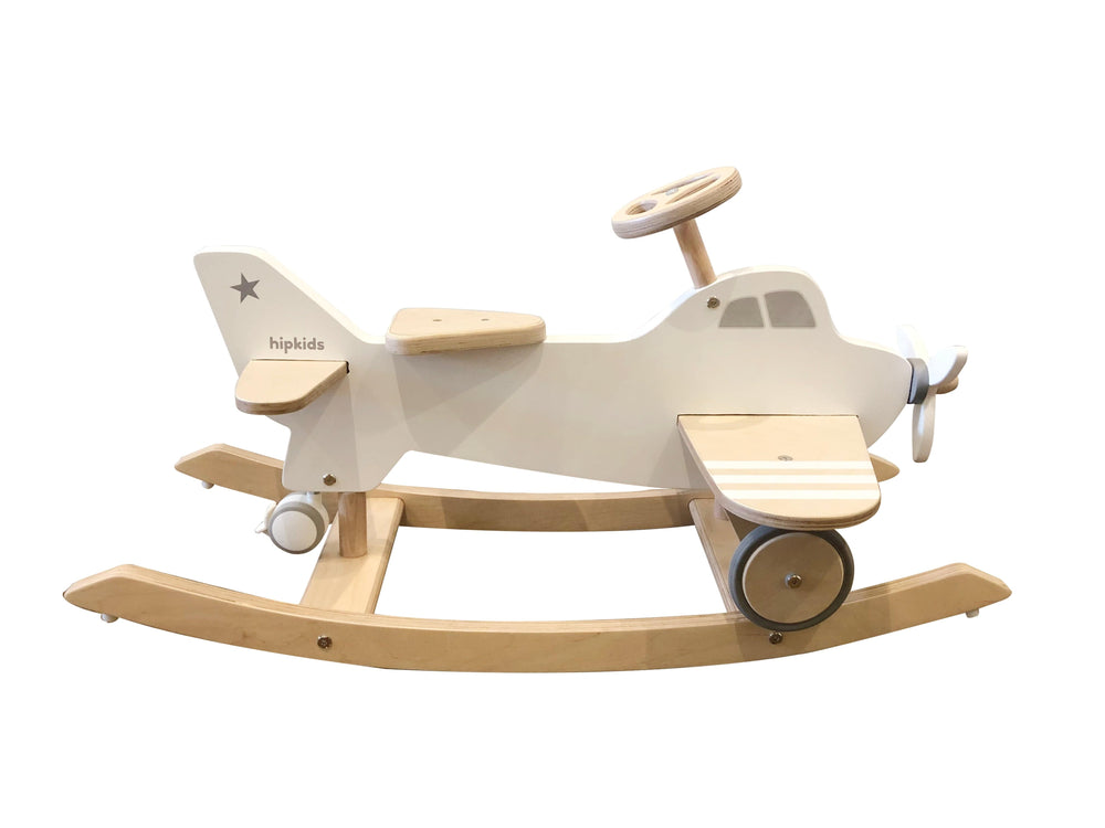 Buy Ride On Wooden Airplane | Rocking Airplane | HipKids Online