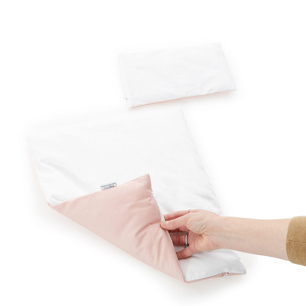 HipKids Doll Bedding - reversible Pink