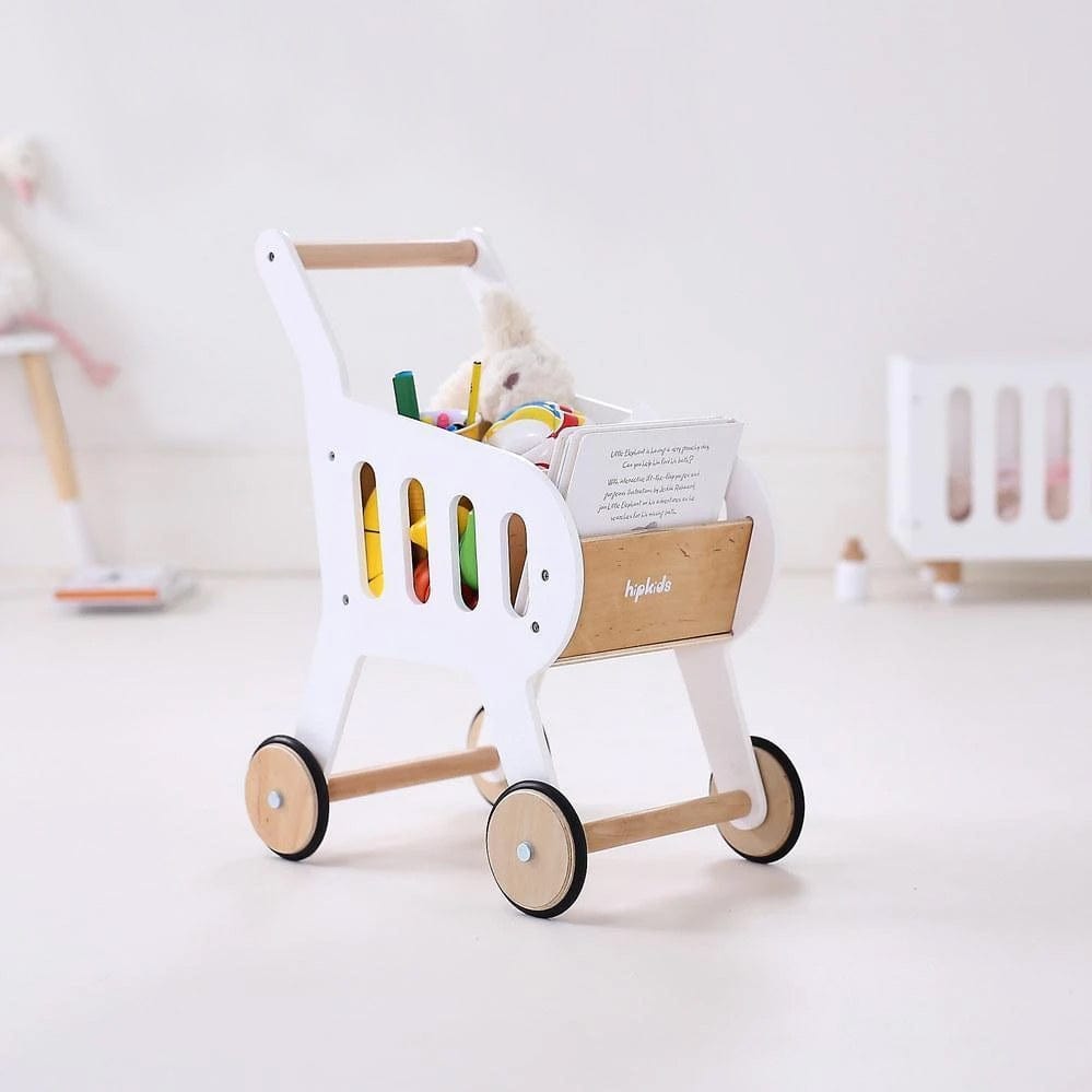 Wooden Toy Shopping Trolley