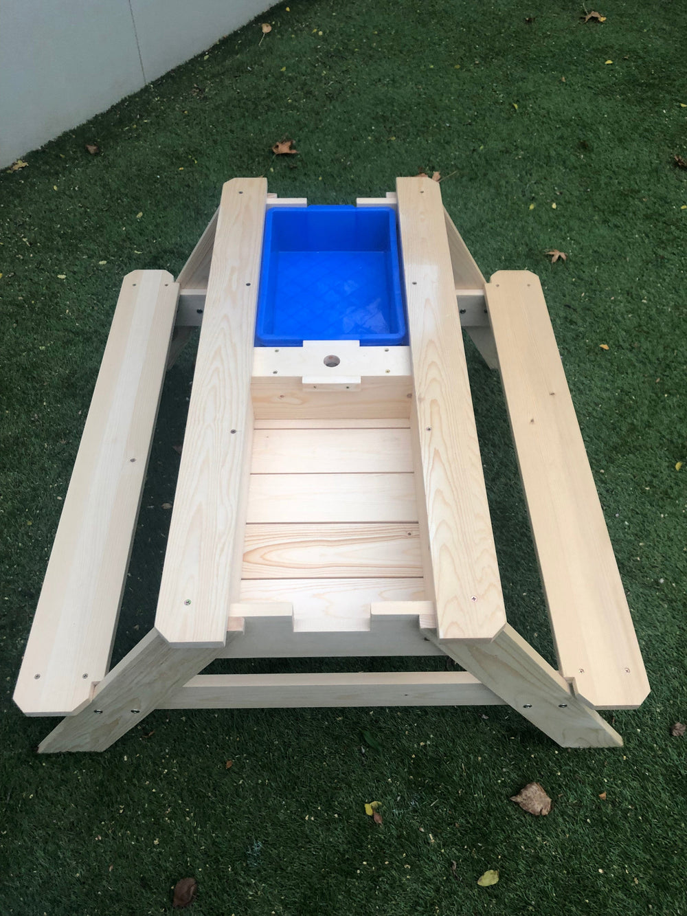 Buy Sand and Water Table Wooden Kids Picnic Table w/ Umbrella