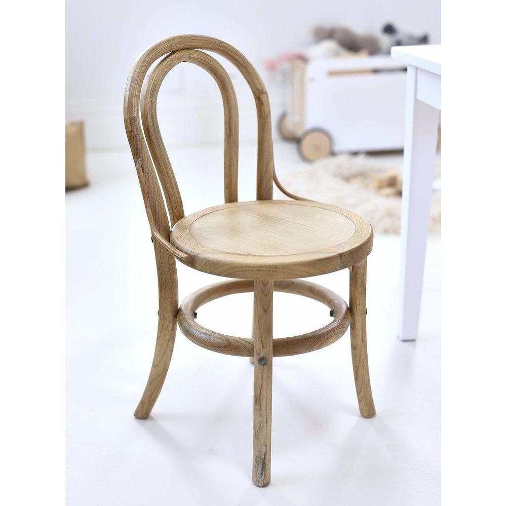 Kids Yves 4 Chairs & Table Set Natural