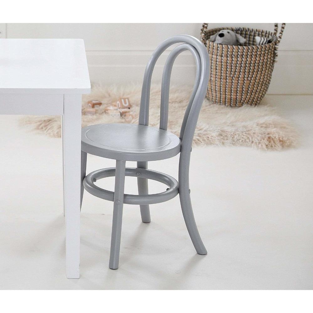 Kids Yves 4 Chairs & Table Set Grey