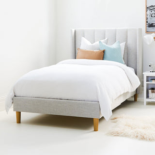 LIBERTY Upholstered Bed Sand King Single