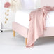 MIA King Single Upholstered Bed Pale Pink - Velvet