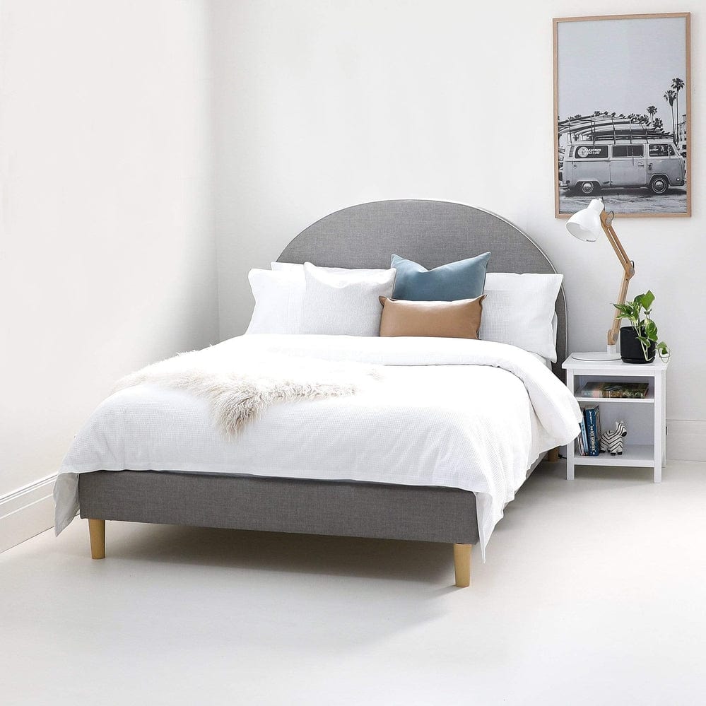SCOUT Upholstered Bed Storm Grey Double