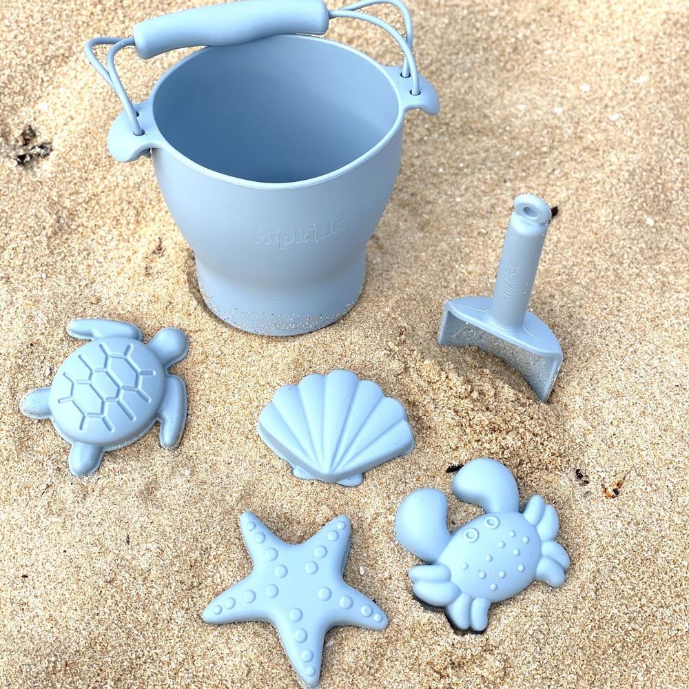 Silicone Sand Play Set Powder Blue