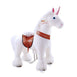 White Ride on Walking Toy Horse Unicorn Small