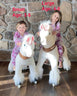 White Ride on Walking Toy Horse Unicorn