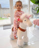 White Ride on Walking Toy Horse Unicorn Small
