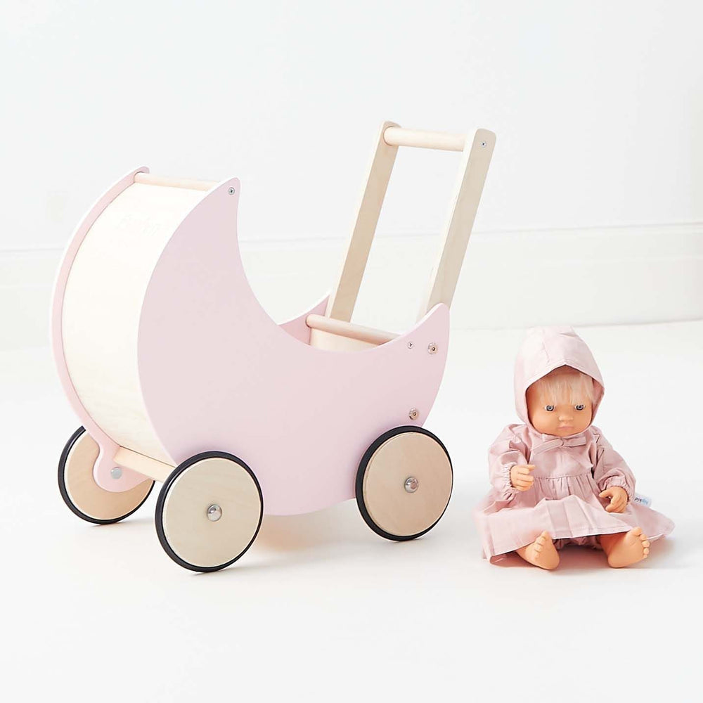 Moon Pram & Doll Bedding Bundle Soft Pink/Pink