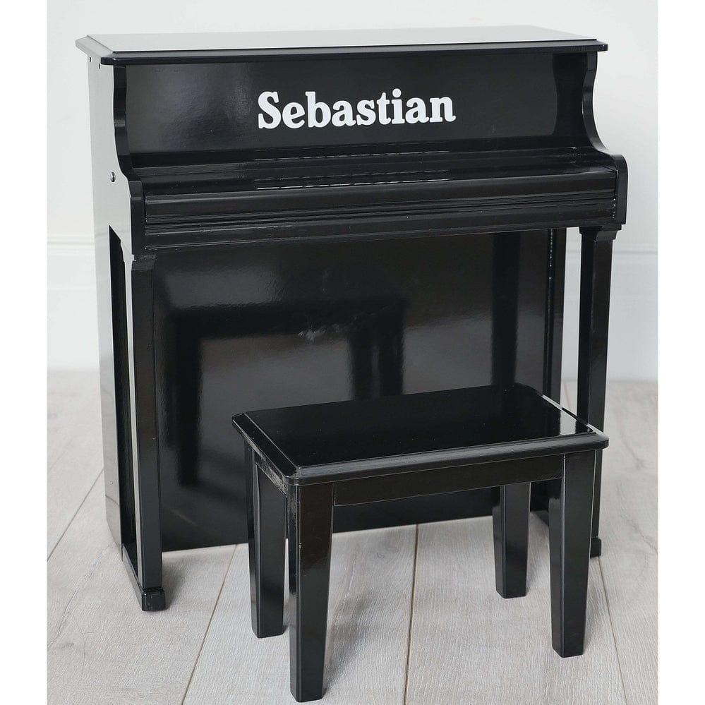 Wooden Musical Toy Piano Black