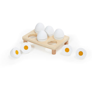 HipKids Wooden Play Eggs & Carton