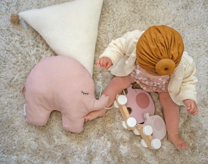 JaBaDaBaDo Pull Along Elephant Pink