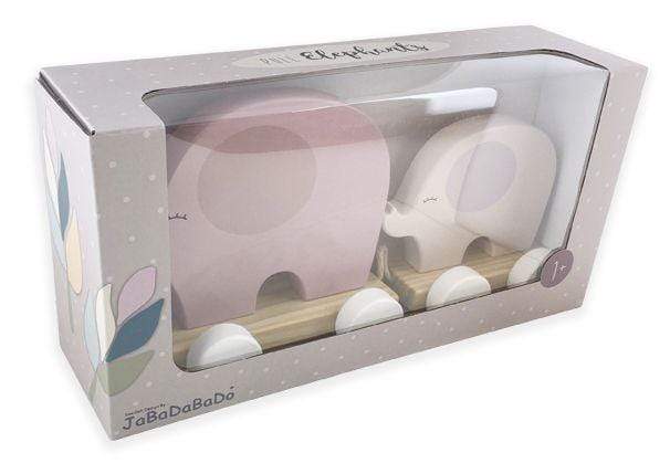 JaBaDaBaDo Pull Along Elephant Pink