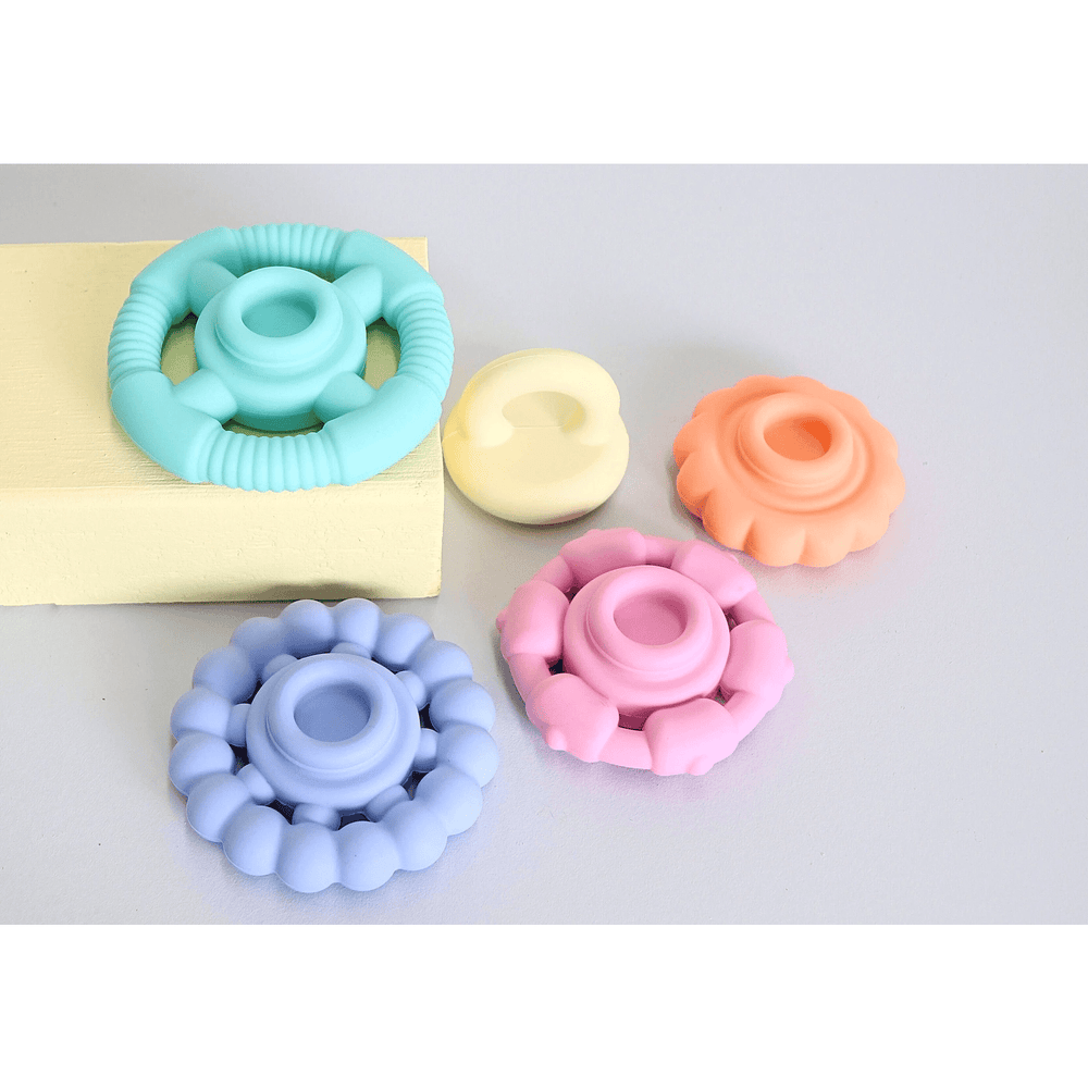Jellystone Rainbow Stacker Teether Toy Pastel