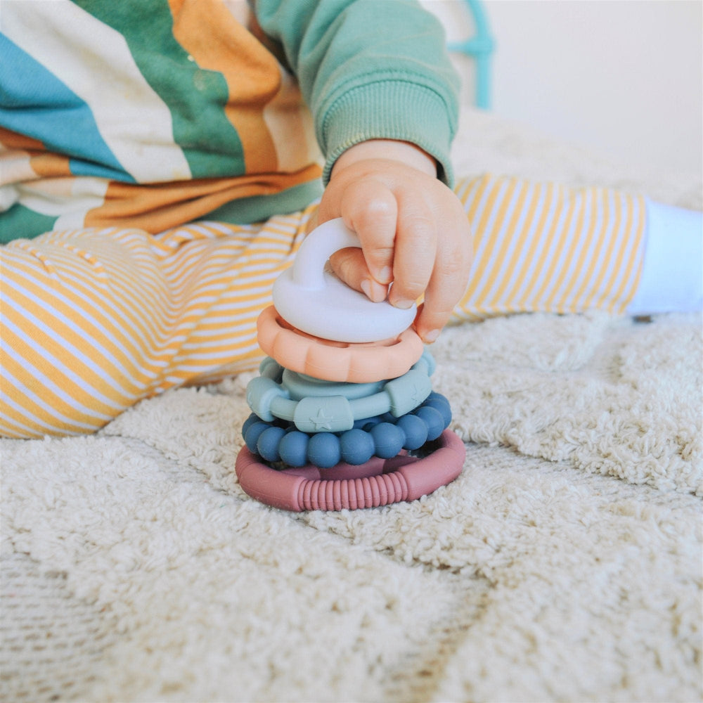 Jellystone Rainbow Stacker Teether Toy Earth