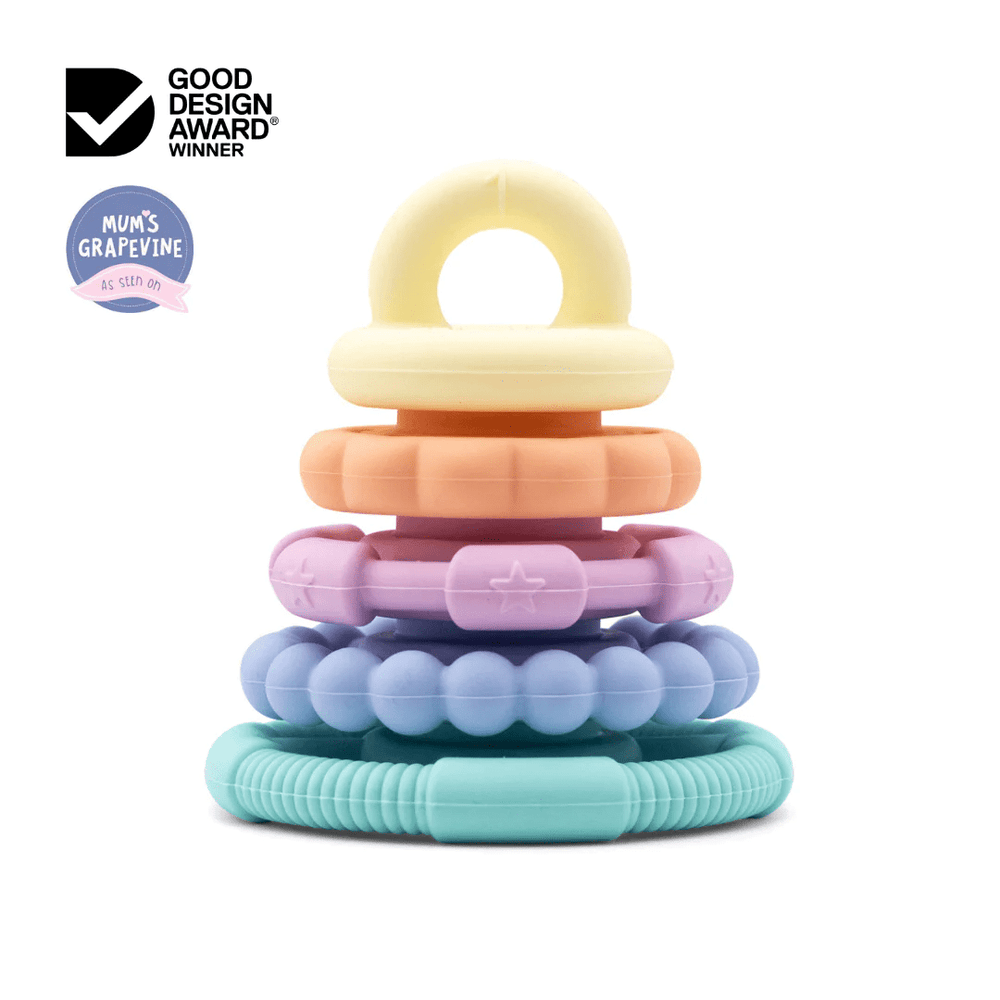 Jellystone Rainbow Stacker Teether Toy Pastel