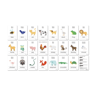Mieredu Cognitive Flash Cards - Animal Sounds