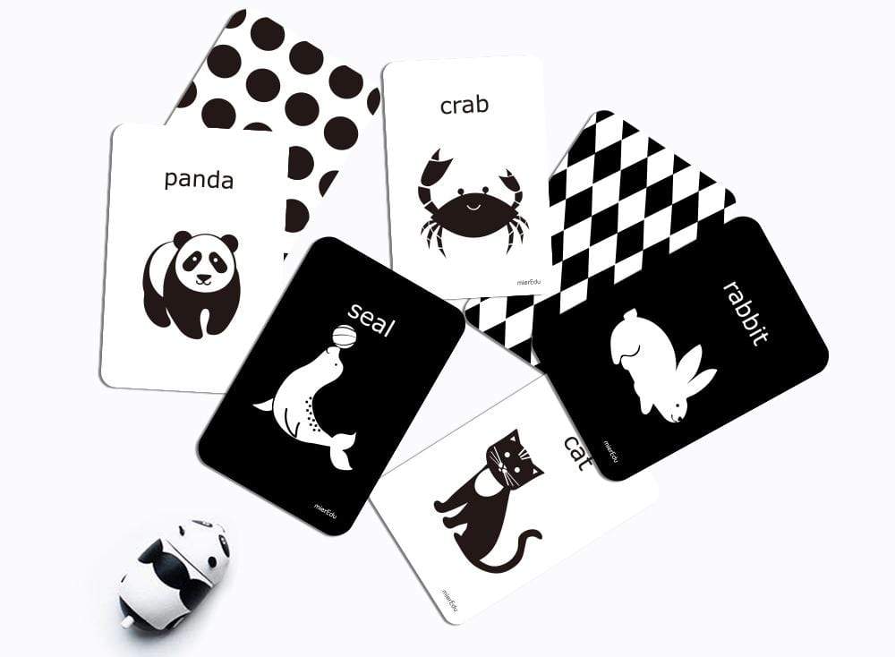 Mieredu Cognitive Flash Cards - Black and White