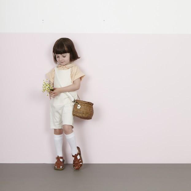 Buy Mini Chari Bag by Olli Ella | Natural, Pink & White | HipKids