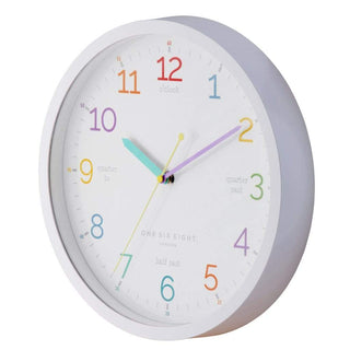 London Clock Company Silent Kids Wall Clock 30cm - One Six Eight London White