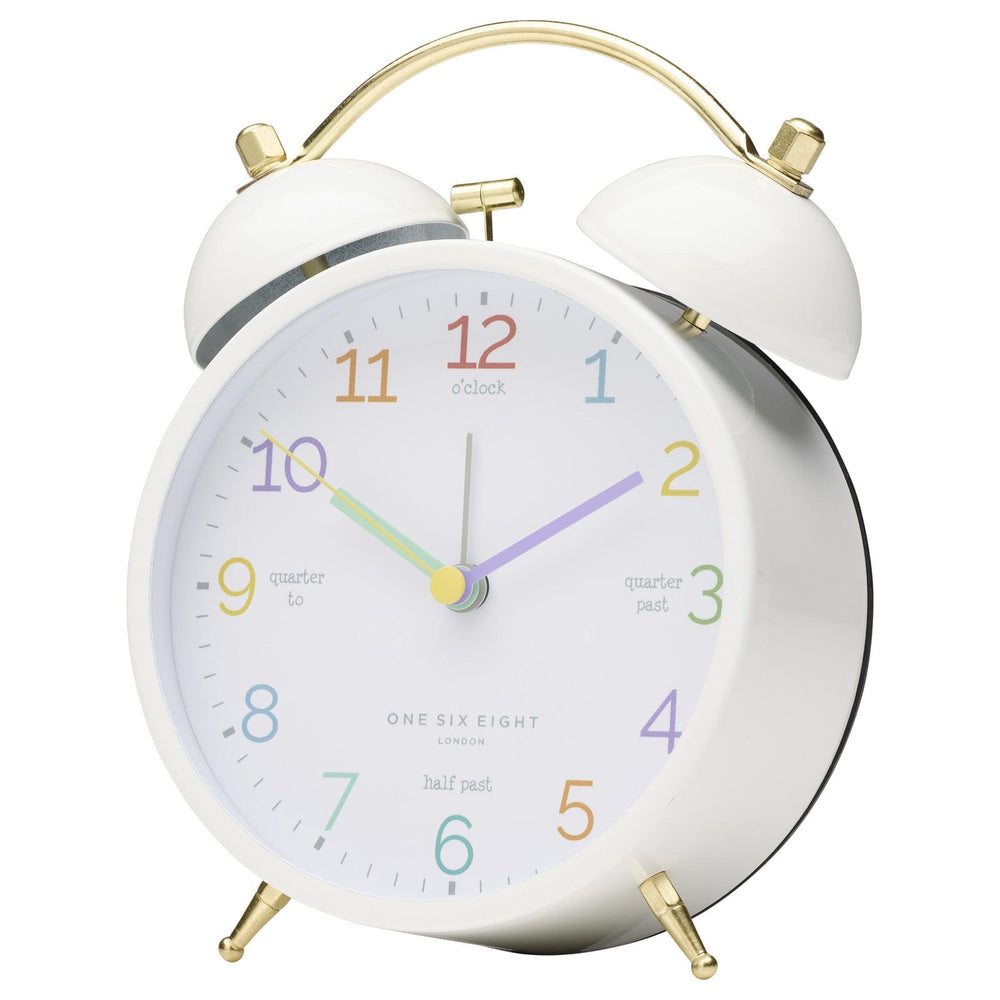 One Six Eight London LEARN The Time Alarm Clock White