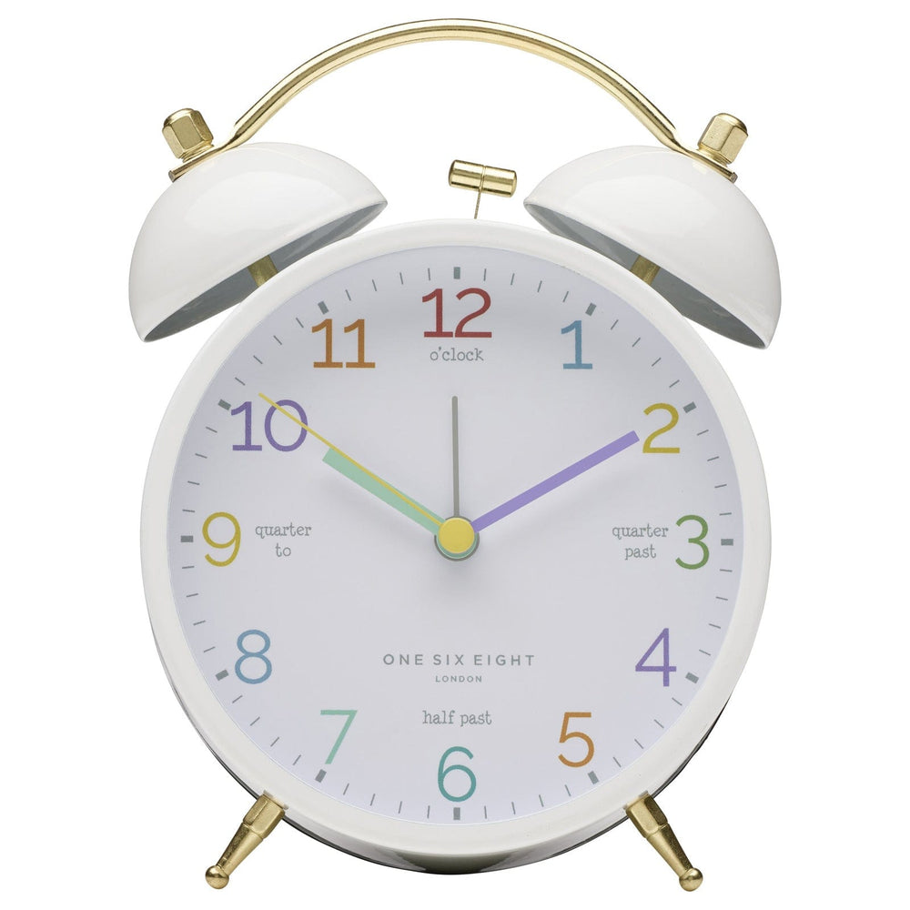 One Six Eight London LEARN The Time Alarm Clock White