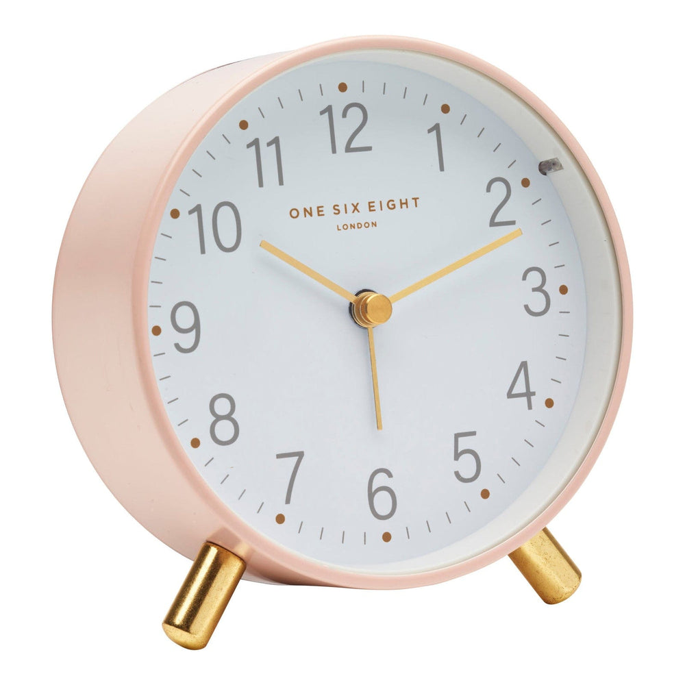 One Six Eight London MAISIE Silent Alarm Clock Blush Pink