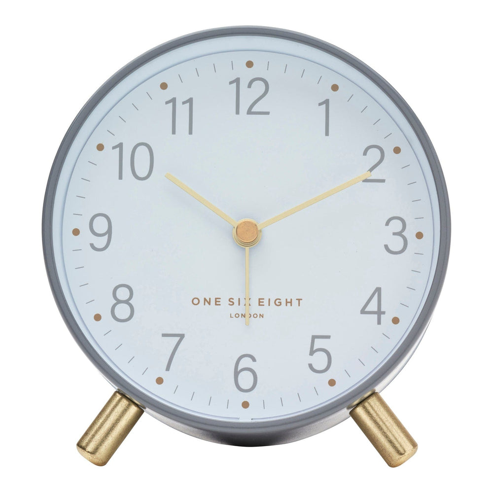 One Six Eight London MAISIE Silent Alarm Clock Grey