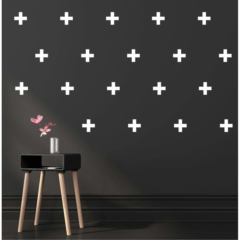 Crosses Wall Decal Stickers-White