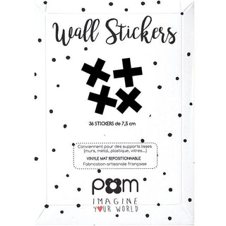 Pom Pom Crosses Wall Decal Stickers White