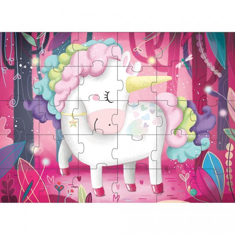 Sassi Book and Giant Puzzle The Magic Unicorn - 30pcs