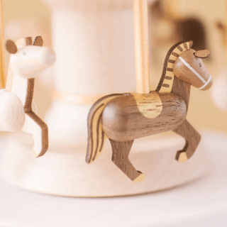 Wooderful Life Double Up & Down Music Box - Horses Carousel