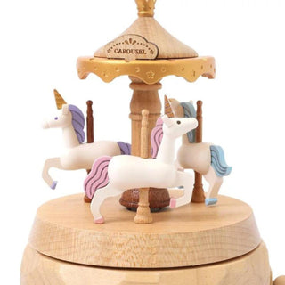 Wooderful Life Unicorn Carousel Music Box